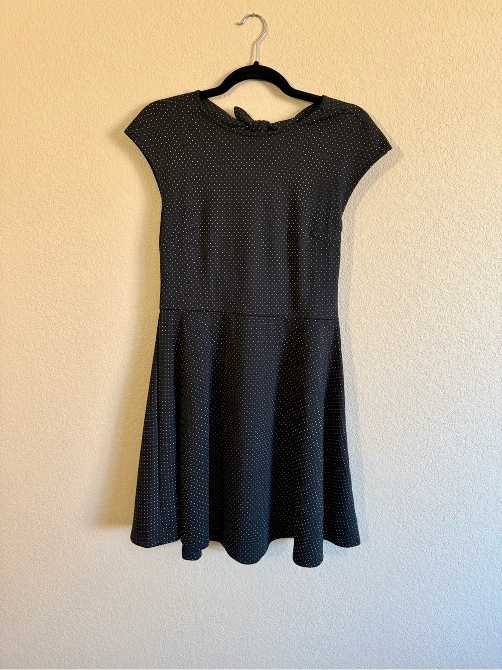 GAP Black Dress with White Polka Dots